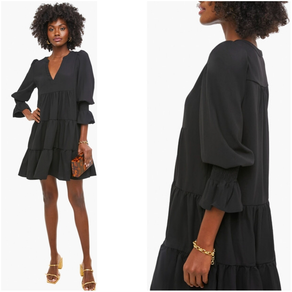 Tuckernuck Pomander Place Black Crepe Kenzo Dress XL NWT New